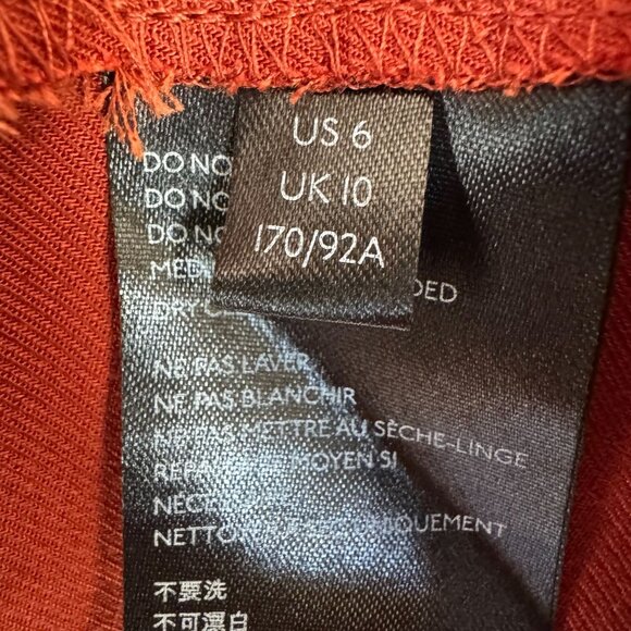 Anthropologie Maeve Lucienne Off-The-Shoulder Brown Polka Dot Maxi Dress Size 6 - Picture 11 of 16